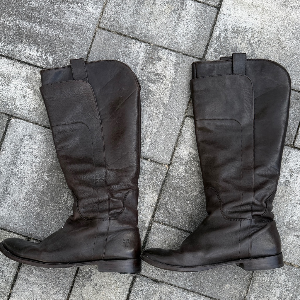 Frye Dark Brown Heeled Boots
